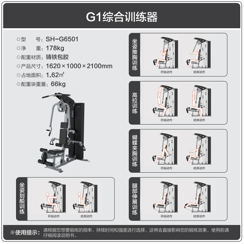 舒華綜合訓練器多功能?SH-G6501